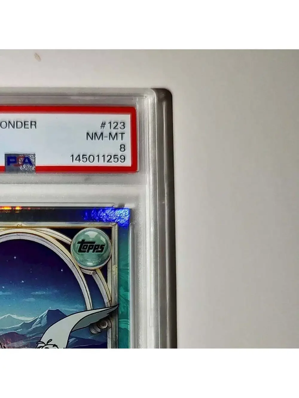 Scuttle 2025 Topps Disney Wonder #123 Diamond Card The Little Mermaid PSA 8